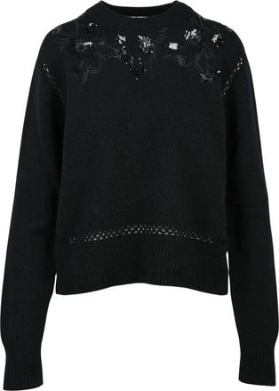 Ermanno Scervino Dames, Truien, Zwart, Maat: XS Viscose