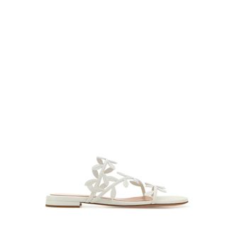 Gianvito Rossi Flavia 05 Nappa - female - Gianvito Rossi - Sliders - White - 2 UK - Shoes