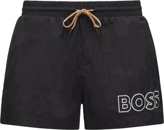 HUGO BOSS Hugo, Beachwear, male, Black, Size: 2XL Swim Shorts Mooneye