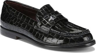 Franco Sarto Riley Bit Loafer in Black Croc Patent at Nordstrom, Size 8.5