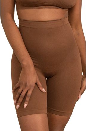 Shapermint High Waist Shaper Shorts in Chocolate at Nordstrom, Size 3X-Large