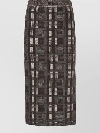 D.exterior striped alpaca-blend midi pencil skirt
