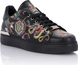 Philipp Plein Printed Low-Top Sneakers Unisex in Black at Nordstrom, Size 47