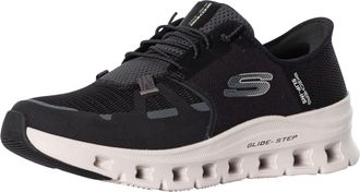 Skechers Mens Glide-Step Pro Slip-On Sneakers, Black Mesh/White, 10.5 UK