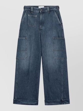 Givenchy cotton cropped cargo wide-leg jeans