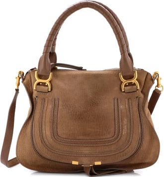 Chlo&eacute; Marcie Nubuck Medium satchel - Bruin