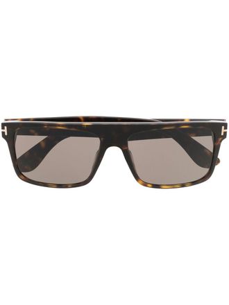 Tom Ford Eyewear square-frame tortoiseshell sunglasses - Brown