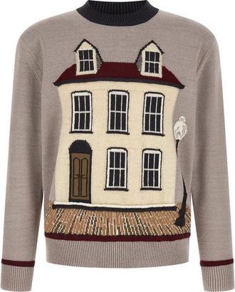 Junya Watanabe Grey Jacquard Sweater