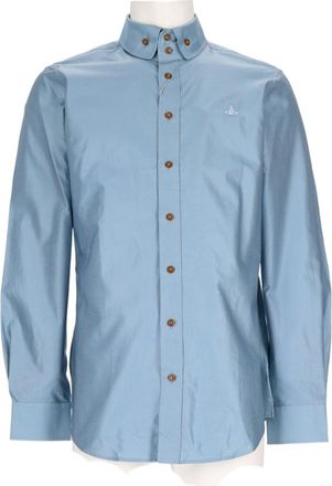 Vivienne Westwood Blue Long-Sleeve Cotton Casual Shirt