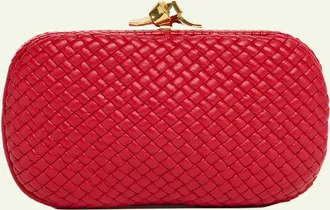 Bottega Veneta Padded Leather Sculptural Knot Clutch Bag
