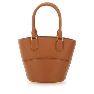 Self Portrait Self-Portrait Leather Tote Bag With Charm