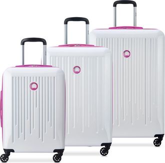 DELSEY Paris Christine Hardside Expandable (19/25/30) 3 Piece Spinner Luggage Set in White/mauve at Nordstrom