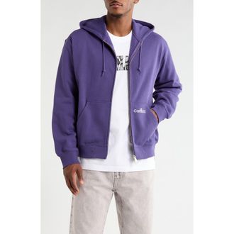 Carhartt Work in Progress Embroidered Logo ZIp Hoodie in Calla at Nordstrom, Size Xx-Large