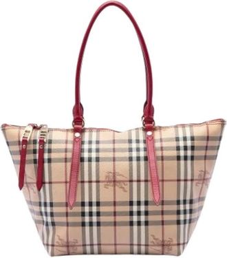 Burberry Pre-owned Salisbury Tote - Dames - Vintage Shopper - Beige - ONE Size - Leer - Vintage