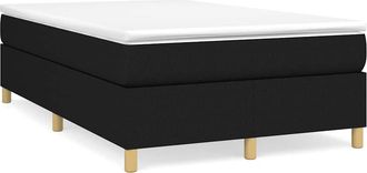 vidaXL Vidaxl - Cama Box Spring Con Colch&oacute;n Tela Negro 120x190 Cm