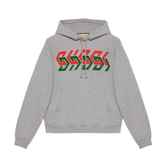Gucci Heren, Sweatshirts & Hoodies, Grijs, Maat: XL Katoen