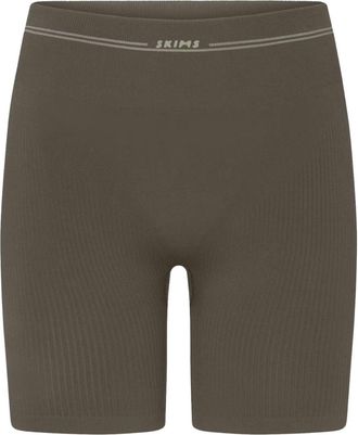 Nike (WMNS) Nike x SKIMS Ribbed Seamless 5 Biker Short Dusty Oakmoss SHSHO9724W-DOD
