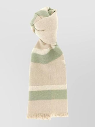 Loewe reversible scarf soft texture fringed edges