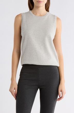 Theory Cotton & Cashmere Blend Sweater Vest in Light Heather Grey at Nordstrom Rack, Size Medium