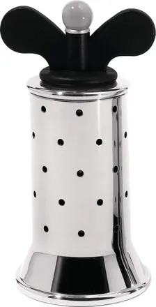 Alessi 9098 B Molinillo De Pimienta De Dise&ntilde;o Con Aletas, Acero Inoxidable Y Resina Termopl&aacute;stica, Negro - Alessi