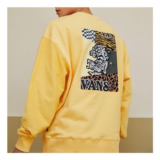 Vans Embroidered Small Logo Splicing Pullover Yellow VN0A5H9QYRS