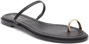 Reformation Cassandra Flat Sandal in Black at Nordstrom Rack, Size 7.5