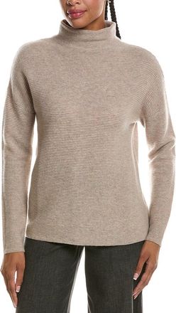 Fort&eacute; Cashmere Textured Slouchy Funnel Neck 100% Cashmere Sweater