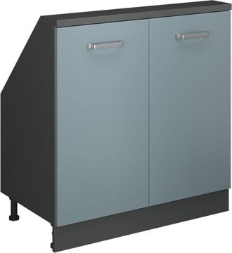 Vicco Armario Para Techo Inclinado Rion, Gris Azulado/antracita, Con 2 Puertas, Vicco