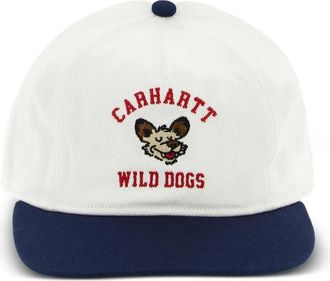 Carhartt Work in Progress Cappello Wild Dog con ricamo - Bianco