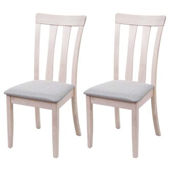 Hhg Nunca Usado] Juego De 2 Sillas De Comedor Hhg 525, Silla De Cocina Silla, Tela/textil Madera Maciza, Estructura Ligera, Gris