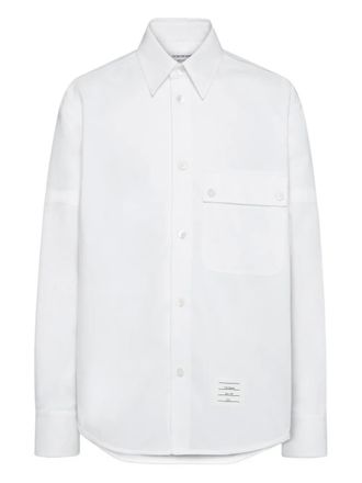Thom Browne Overhemd met borstzak en armband - Wit