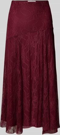 Rich & Royal Midirock aus Spitze mit seitlichem Reißverschluss in Bordeaux, Größe XS