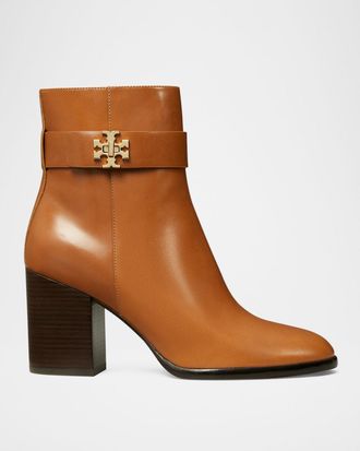 Tory Burch Turnlock Leather Ankle Boots