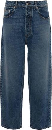 J.W.Anderson Logo-Appliqué Wide-Leg Jeans - Womens - Cotton