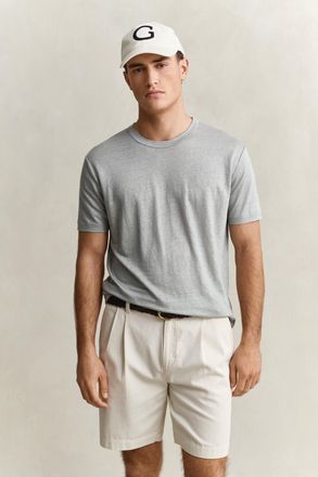 GANT Men Linen T-Shirt (XXXL) CERAMIC GREY