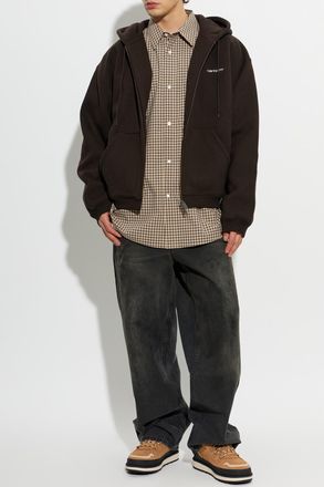 Carhartt Work in Progress Ebbert Hooded Sweatshirt, Mens, Brown