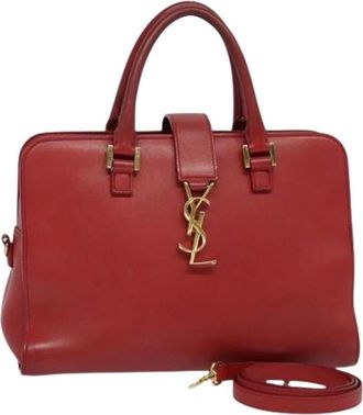 Saint Laurent Pre-owned Handbags, female, Red, Size: ONE SIZE Pre-owned Leather Handbag