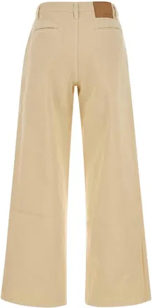 Magda Butrym Womens Denim Jeans Beige Cotton