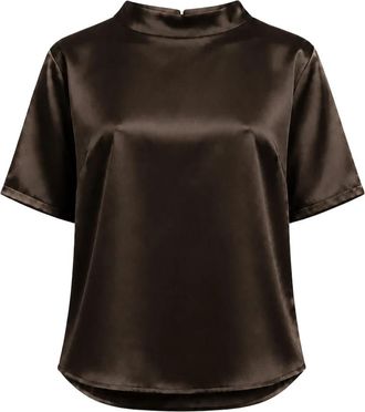 Imperial T-shirt - Dames - Blouses - Bruin - L - Overhemden