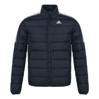 adidas Ess Down Logo Print, Warm, Casual Down Jacket Mens Legendary Ink Blue GH4594