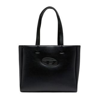 Diesel Tote Bags, female, Black, Size: ONE SIZE Shopping Bag Holi-D