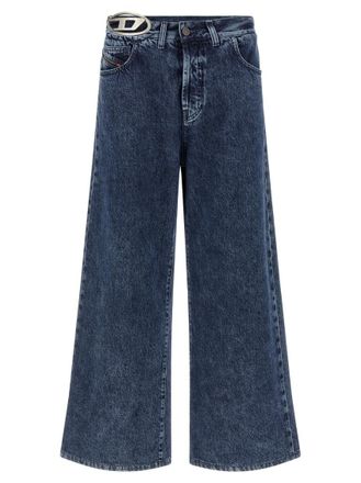Diesel Blue Wide Leg Denim Jeans