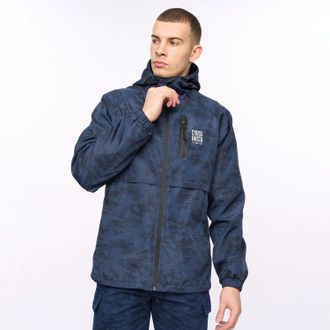 Crosshatch Mens Crosshatch Janscore Allover Print Jacket in Blue