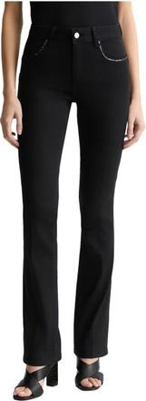 Liu Jo Boot-cut Jeans, female, Black, Size: W30 Bootcut Jeans with Rhinestones