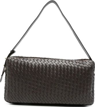 Elleme Trousse Large Woven Leather - Dames - Schoudertassen - Bruin - ONE Size - Su&egrave;de - Tassen