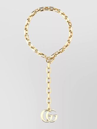 Gucci gg marmont chain link metal necklace