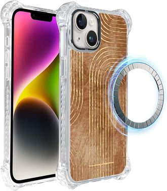 OEM Funda Ibizu Dropguard Ultra Para Iphone 14 Plus Con Magsafe, Boho, L&iacute;neas Geom&eacute;tricas