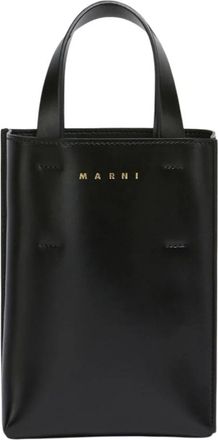 Marni Museo Nano Tote - Dames - Shoppers - Zwart - ONE Size - Katoen - Tassen