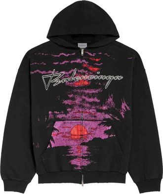 Balenciaga Dream Surfer Zip-Up Fleece Sweatshirt