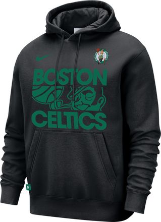 Nike Boston Celtics Club Courtside Nike Mens NBA Pullover Hoodie in Black | FZ7684-011